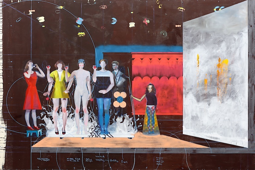 Rayk Goetze: Unknown, 2017, Öl und Acryl auf Leinwand, 200 x 300 cm 

